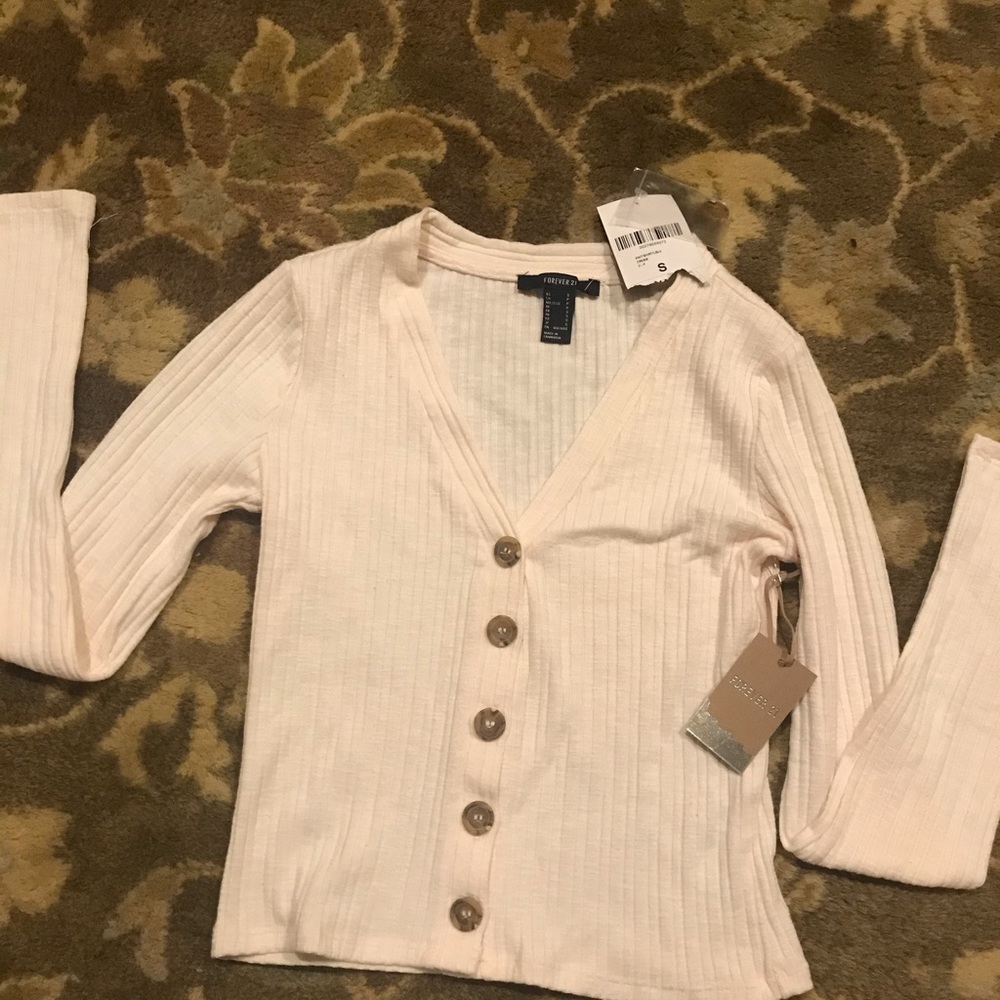 Long sleeve cream sweater